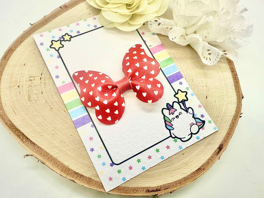 3” hearts butterfly school hair accessory - all colours can be ordered