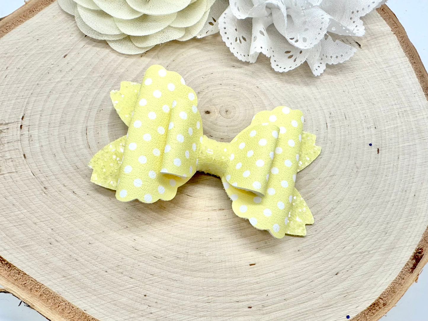 3.5” pastel polka dot rhaya hair bow - sold individually