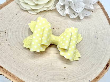 3.5” pastel polka dot rhaya hair bow - sold individually