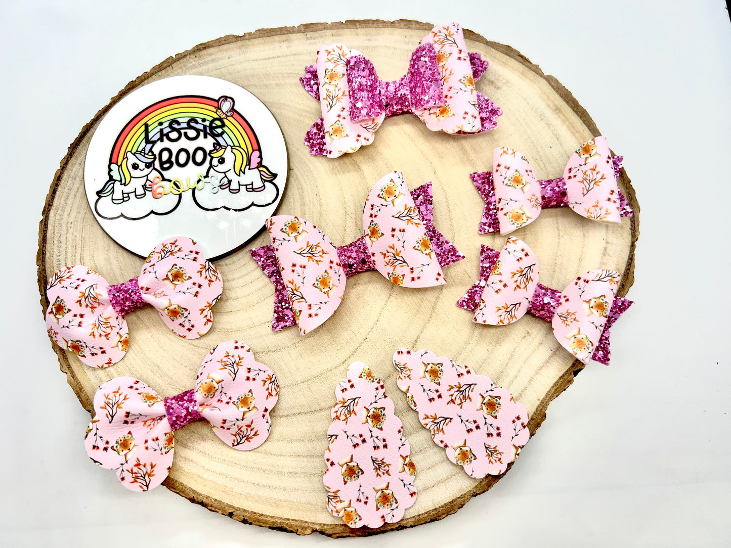 Pink Autumn fox hair accessories - sold individually