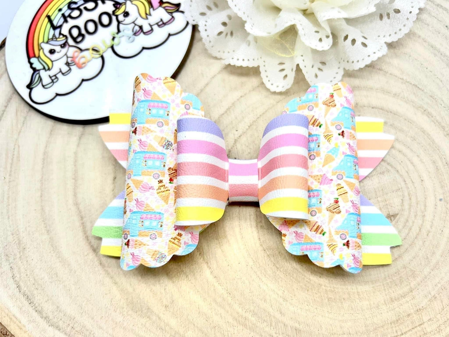 Ice cream van Rhaya hair bow
