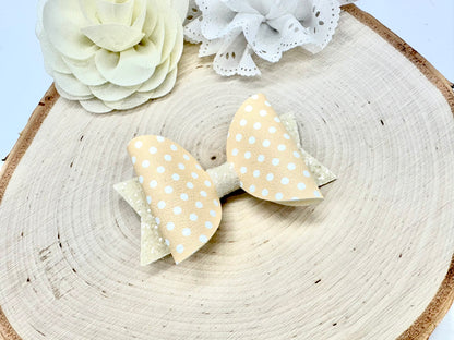 3.5” pastel polka dot dolly hair bow - sold individually