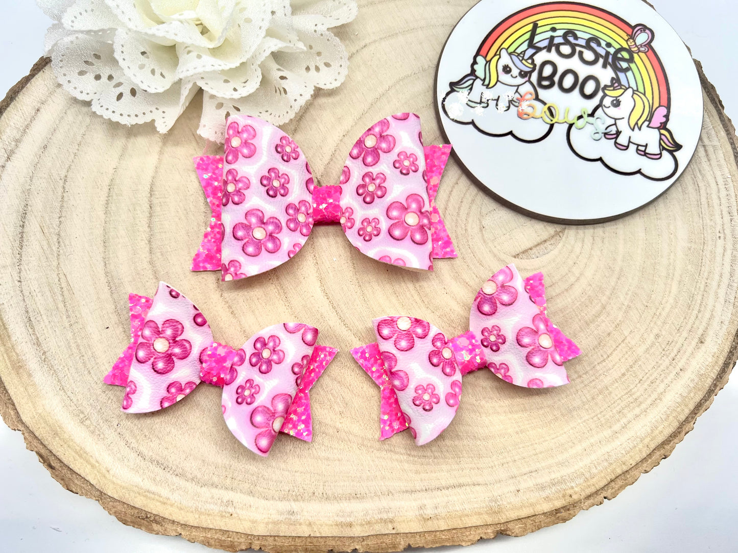 Hot pink babe hair accessories (sold individually)