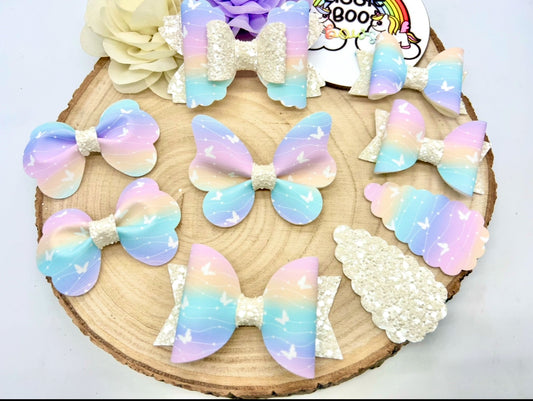 Pastel rainbow butterfly hair accessories - sold individually