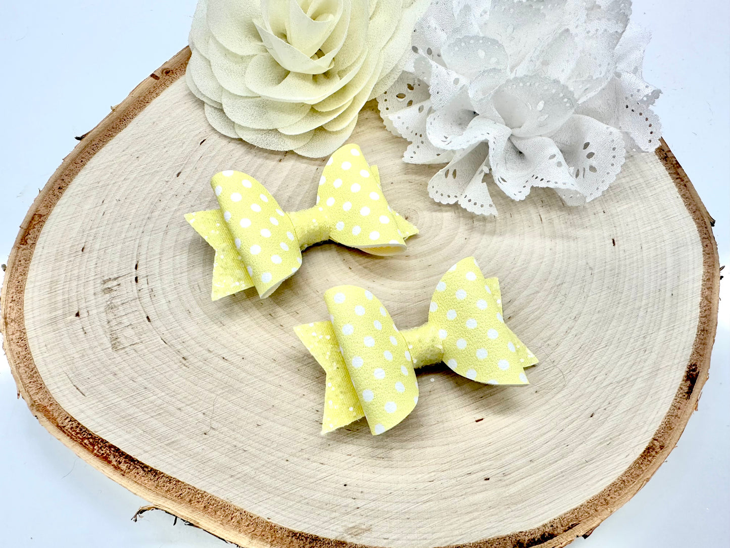 2.5” pastel polka dot piggytail set - sold individually
