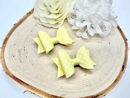 2.5” pastel polka dot piggytail set - sold individually