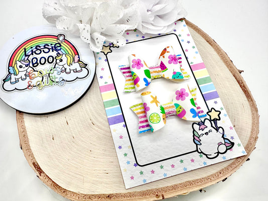 2.5” summer piggytail set
