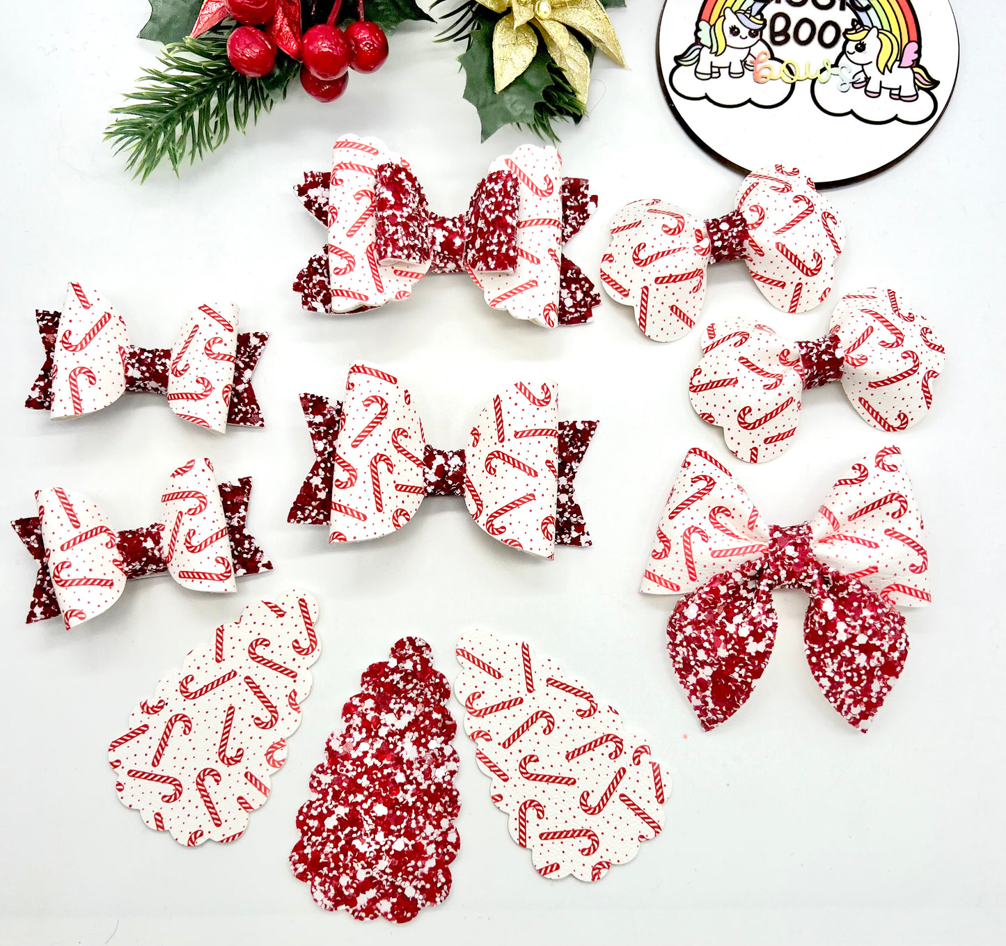 Candy canes hair accessories (sold individually)
