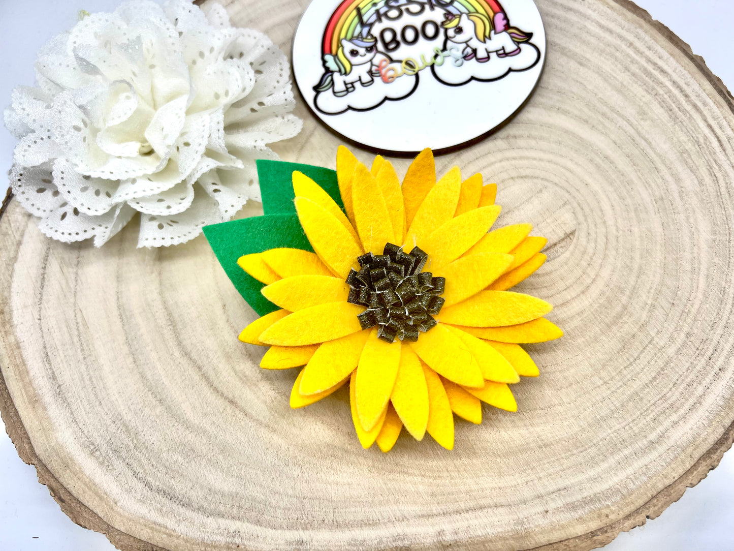 Sunflower hair accessory