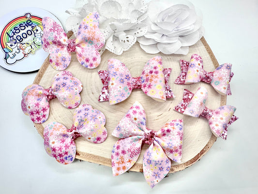 Pink floral hair accessories (sold individually)