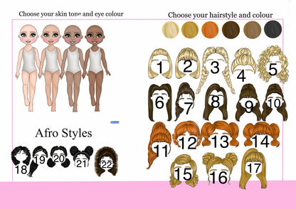 Personalised girls bag tag