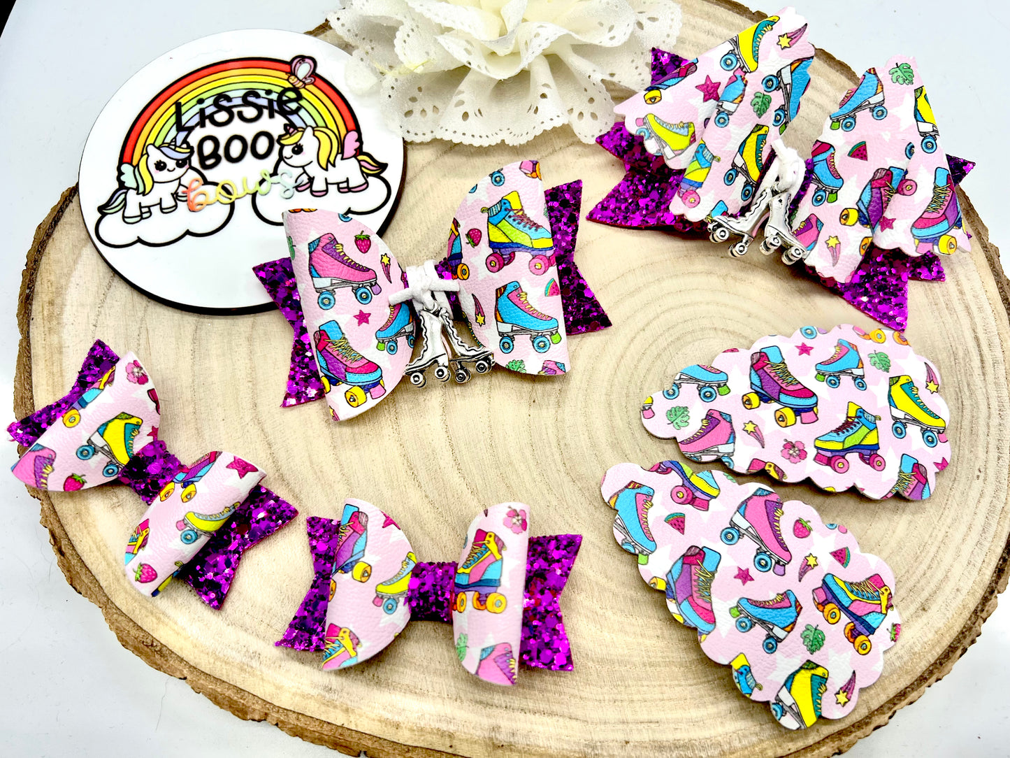 Roller skate girl hair accessories (sold individually)