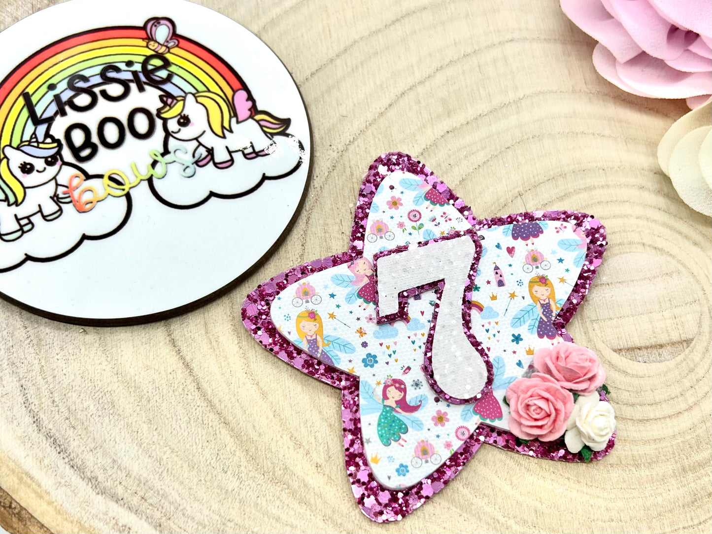 Fairies Star shaped birthday badge