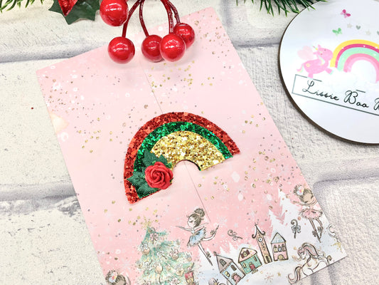 Christmas rainbow hair accessory