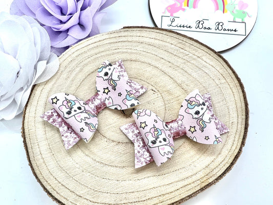 2.5” Caticorn piggytail bows