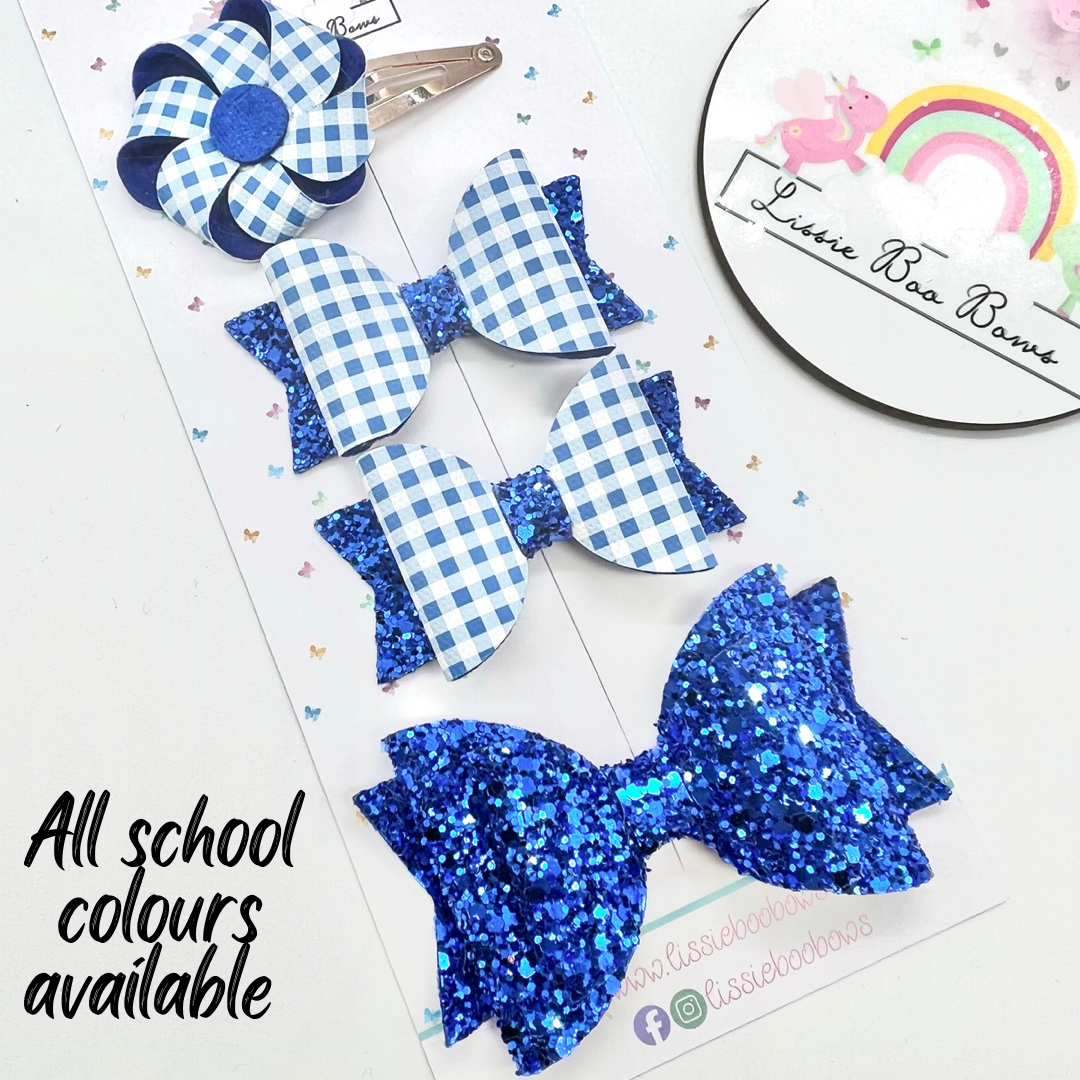 School hair accessory set - all school colours available