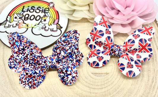 Union Jack butterfly accessory 3” - one supplied