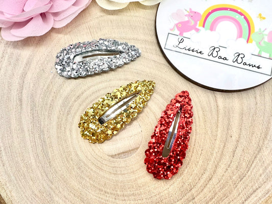 Set of three Christmas hair clips